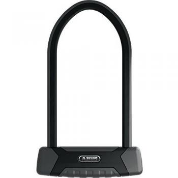 ABUS U-Shackle Lock Granit XPlus 540/160 + EaZy KF-Holder - Bicycle Lock with Strong Parabolic Shackle - 300 mm Shackle Height - ABUS Security Level 15 - Black