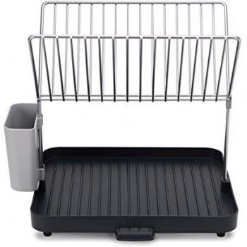 Joseph Joseph 85084 Y-Rack 2 -Tier Dish Drainer - Grey, 11.5 x 30.4 x 31.9 cm