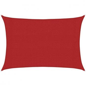 Toldo de vela HDPE 160 g/m² rojo 3x4,5 m