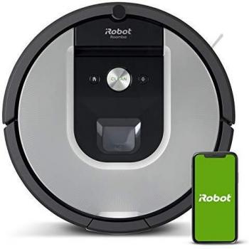 Robot aspirador iRobot Roomba 971 Alta potencia, Recarga y sigue limpiando, Óptimo para mascotas, Dirt Detect, Se coordina con Braava jet m6, Sugerencias personalizadas, Compatible con asistentes voz