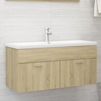 Gabinete de roble Sonoma 100x38,5x46 cm madera multicapa