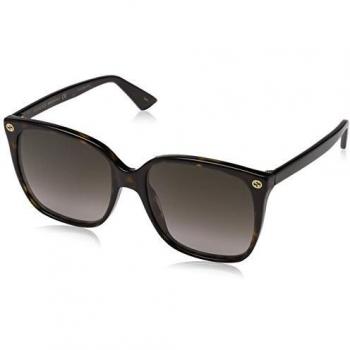 Gucci GG0022S 003 57 Cat Eye Sunglasses, Havana/Brown Shaded, Multicolor female, Size: 57 MM