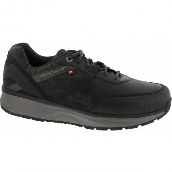 Joya Tony II Nubuck Leather & Textile Men's Sneakers - Black Air Sole Size 46.3