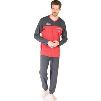MASSANA Pijama de Hombre Combinado P681304 - Granate, L