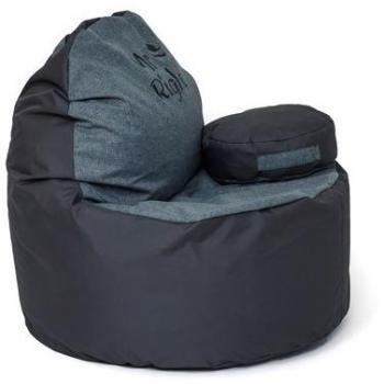 Puff saco sako café gris grafito XXL 120 x 80 cm, Puff GO GIFT Gris Grafito Oxford tejido antidesgarros 120 x 80 x 80 cm