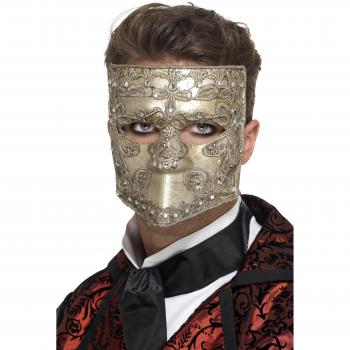 Smiffy's - Veneciana de Lujo Bauta máscara de la mascarada del oro