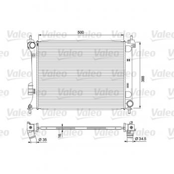 Radiador de refrigeración del motor VALEO 701729 - Alta eficiencia, diseño optimizado para una mejor disipación del calor, fabricado con materiales de alta calidad, compatible con múltiples modelos de vehículos