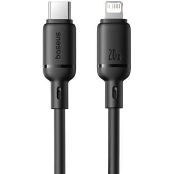 Cable Baseus Silky Series USB-C a Lightning 20W 1m Negro Carga Rápida