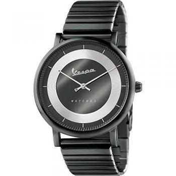 Vespa Classy Mens Analogue Japanese Quartz Watch with Stainless Steel Bracelet VA01CLS-BK08BM