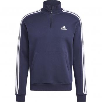 Adidas Essentials Men's Fleece 3-Stripes 1/4-Zip Sweatshirt - Legend Ink - M