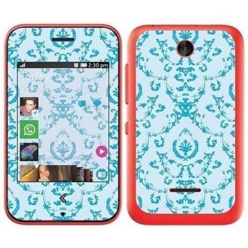 Royal adhesivo RS.106264 adhesivo para Nokia 230, diseño Blue Barroque Flowers