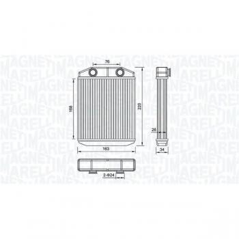 Radiador de calefacción MAGNETI MARELLI 350218516000