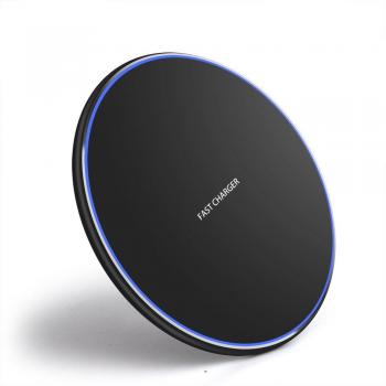 Cargador Inalámbrico Qi 15W con USB C para iPhone 12, 11 Pro, X, XS, XR, 8 y Samsung S20, S10, S9 y Xiaomi 10, 9