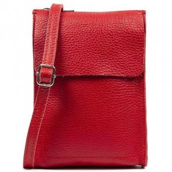 Bolso bandolera de mujer de piel auténtica acabado Dollaro. Made in Italy. Vera Pelle Italiana