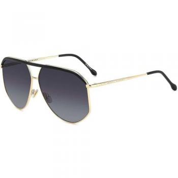 Isabel Marant Gold Metal Aviator Sunglasses with Gray Gradient Lenses, Size One Size