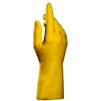 Mapa Par de Guantes Domésticos, Talla 7, Látex, Amarillo, 12x31x1 cm, 2 Unidades