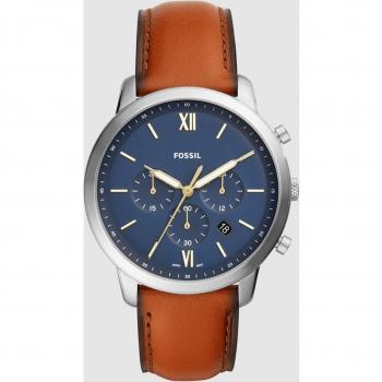 Fossil Men's Neutra Chronograph Brown Leather Strap Watch FS5453