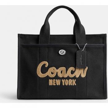 Coach Cargo Tote 26 Black Canvas Handbag for Women