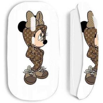 Ratón inalámbrico Maniacase blanco Minnie Disney marrón LV