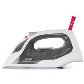Plancha de Vapor Solac PV2001 Optima Start 2200W, Suela de Cerámica, Golpe de Vapor 100g/min, Vapor Continuo 25g/min, Función Spray para Arrugas Difíciles,
