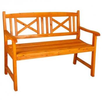 Banco de madera naranja Alexandra House Living 65 x 68 x 120 cm