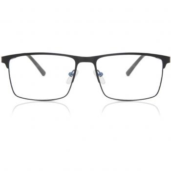 Cuadrado Montuta Completa Metálico Negro Armazones para Hombre - Gafas Recetadas Anti-Azules - SmartBuy Collection