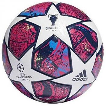 adidas Fin ist LGE Balón de Fútbol, Men's, Top:White/Pantone/Glory Blue/Dark Blue Bottom:Signal Green s20, 4