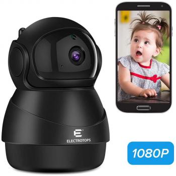 Cámara IP WiFi 1080P Cámara de Vigilancia FHD Seguridad de Casa con Visión Nocturna,Detección de Movimiento,Audio de 2 Vías, 2.4GHz WiFi, Compatible con iOS/Android,Apoyo Día Noche 360 Pa
