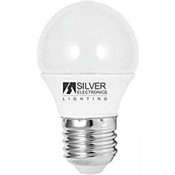 Silver Electronics Led Eco Esférica E27, 4 W, Blanco