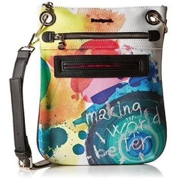Desigual Bandolera Stroker - Bolso para mujer, color blanco