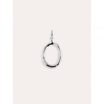 Charm Singularu Letter XL - Colgante Inicial en Latón con Acabado Baño de Rodio