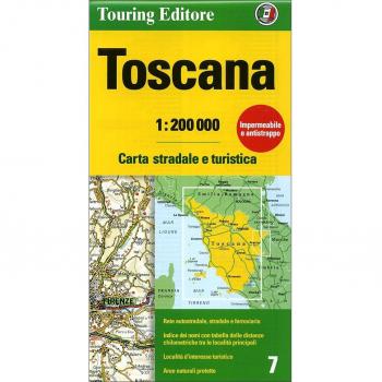 Tuscany Regional Road and Tourist Map 1:200,000