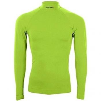 Joma Brama - Camiseta térmica unisex, color verde flúor, talla L-XL