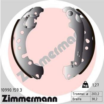 Juego de zapatas de frenos ZIMMERMANN 10990.159.3, frenos de tambor, incluye todas las piezas necesarias para la instalación, fabricado con materiales de alta calidad para un rendimiento óptimo y mayor durabilidad
