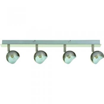 Lámpara de Techo Kumi, Metal Satinado Blanco, 57x10x13,5 cm