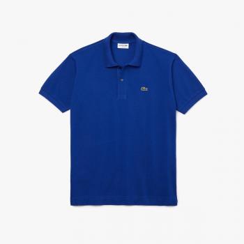 Lacoste Classic Fit Men's Polo Shirt in Electric Blue Cotton Piqué - Size XS