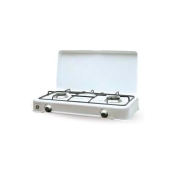 Hornillo de Gas Orbegozo FO2350, Blanco, 2 Fuegos, Butano/Propano