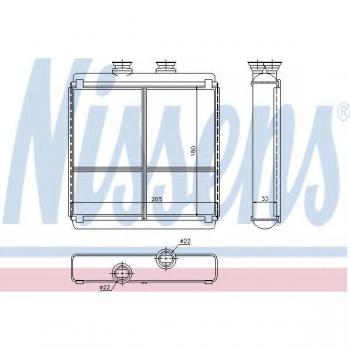 Radiador de calefacción interior Nissens 72042 - Intercambiador de calor para vehículos
