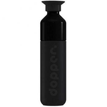 Botella Térmica Dopper Insulated 350 ml - Color Negro Intenso, Doble Pared, Aislante, Mantiene Frío 24h y Caliente 9h