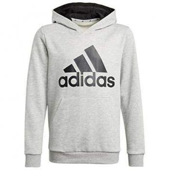 Sudadera con Capucha Adidas Essentials Gris Medio/Negro para Niño 9-10 Años
