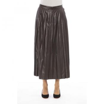 Alpha studio Brown Polyethylene Skirt - IT40|S
