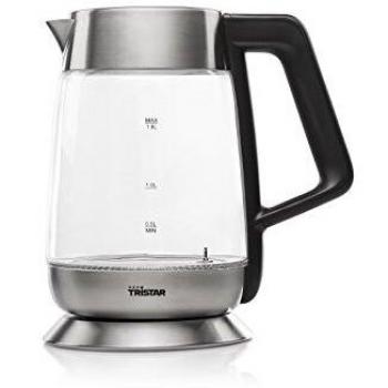 Tristar Wk-3375 hervidora con Jarra de Cristal de 1,8 L, 2200 W, Acero Inoxidable, transparente