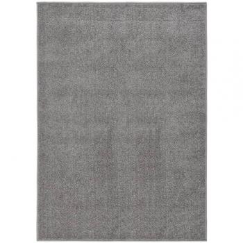 Alfombra de pelo corto 240x340 cm color antracita, gris y gris claro para sala de estar, dormitorio, habitación y salón