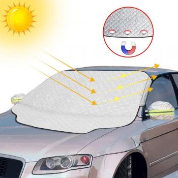 Protector para Parabrisas , otumixx Protector de Parabrisas Magnético Cubierta de Parabrisas para Coche Protege de Hielo, Nieve Viento y Lluvia, Funda Plegable Parabrisa Delantero Universal, 189x120cm