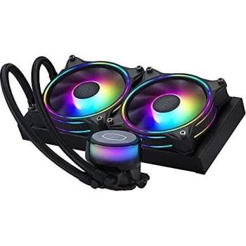 Cooler Master MasterLiquid ML240 Illusion CPU Liquid Cooler - AIO Water Cooling System, 3rd Gen Pump, 2 x 120mm ARGB Halo Fans, 240mm Radiator, ARGB Controller Included - AMD and Intel Compatible