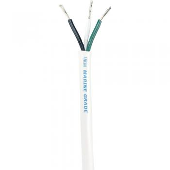Ancor 133510 White Triplex Cable - 14/3 AWG - Round - 100'