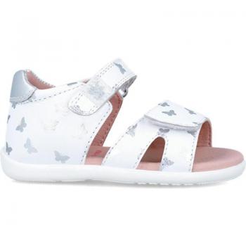 Sandalias de Niña Garvalin 242303 Estampado de Mariposas Blanco