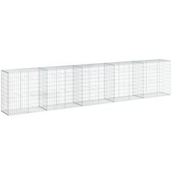 vidaXL Gabion Basket with Cover 500x50x100 cm Galvanised Iron