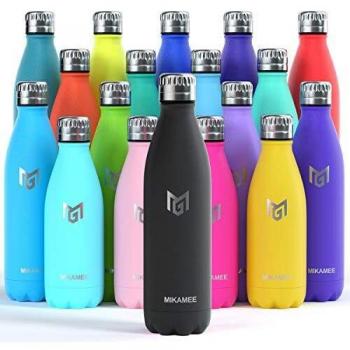 MIKAMEE Botella de Agua Acero Inoxidable 350/500/650/750ml | Aislamiento de Vacío de Doble Pared airBottle | sin bpa Botella termica | Mantiene 24h frías/12h Calientes | para Niños, Deporte, Oficina