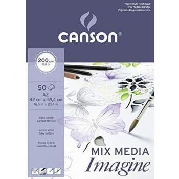 Bloc Encolado, A2, 50 Hojas, Canson Imagine, Grano Fino 200g